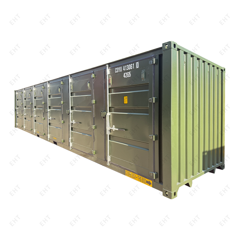 Container logistic multifuncțional cu deschidere laterală cu 6 uși de 40 de picioare