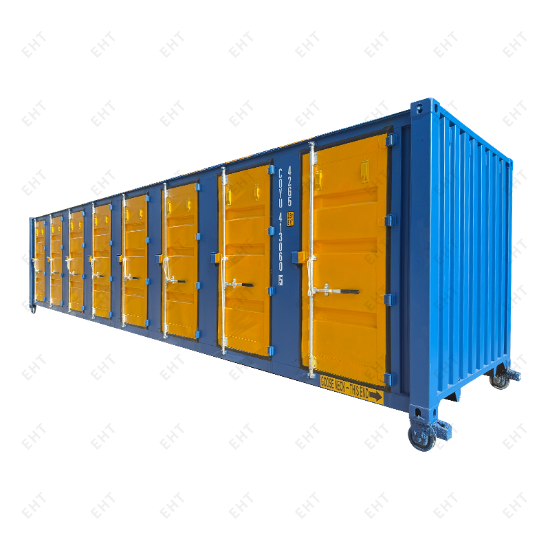 Container logistic rezistent cu deschidere laterală cu 8 uși de 40 de picioare
