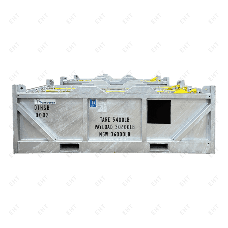 Coș cu macara de depozitare a țevilor cu platformă offshore